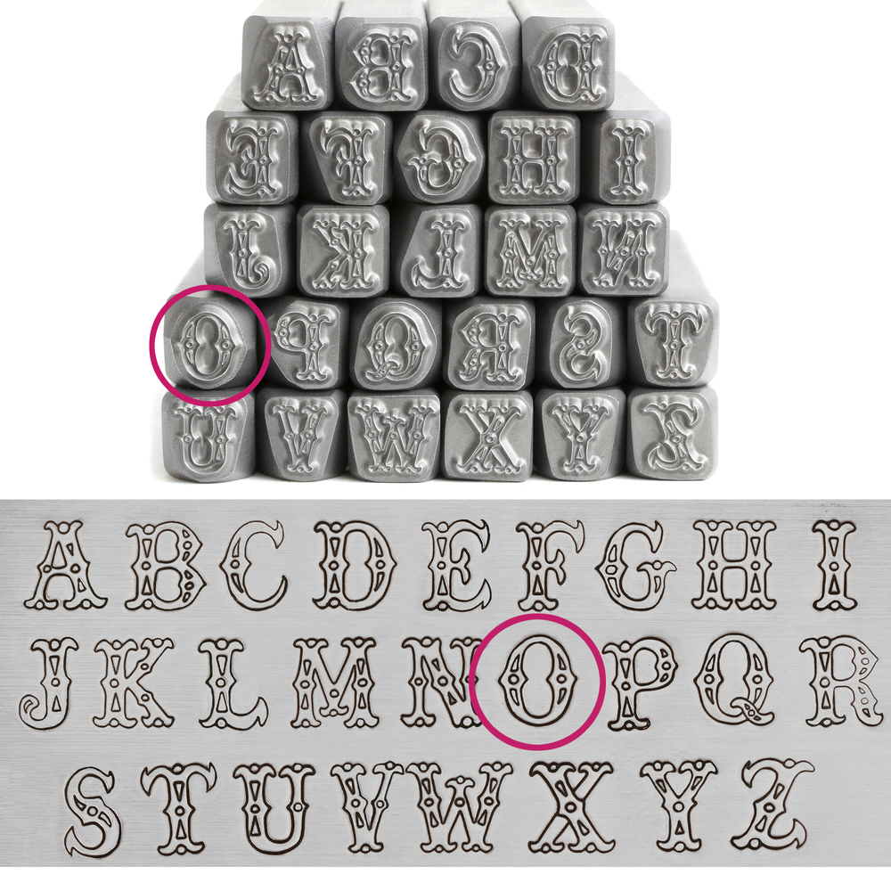 Metal Stamping Tools Cowgirl Carnival Letter "O" 7mm - Beaducation Original